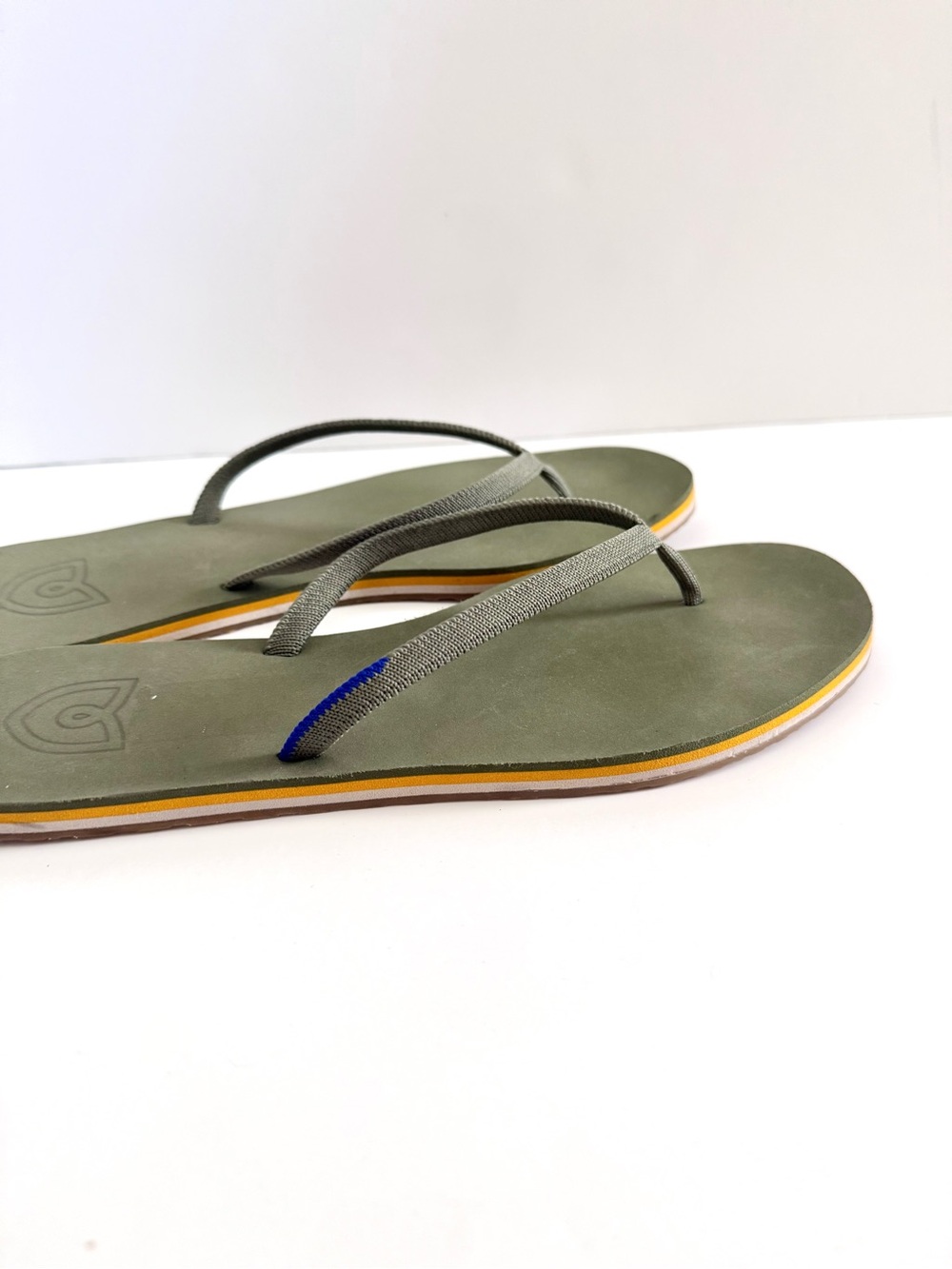 Rothy’s The Flip Flop Sandals Grasshopper Green Size 9 - Picture 6 of 8